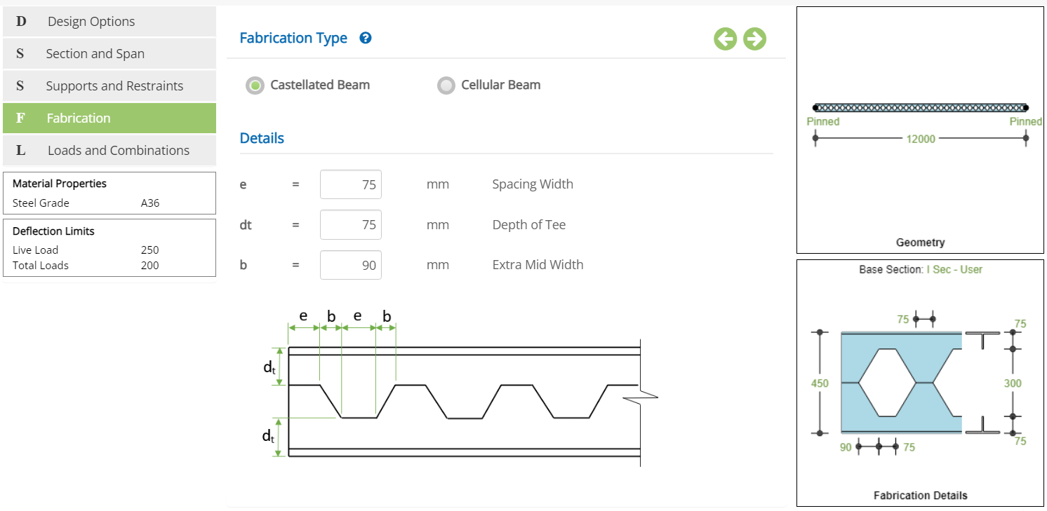 ECCBEAM Fabrication - Castellated Beam