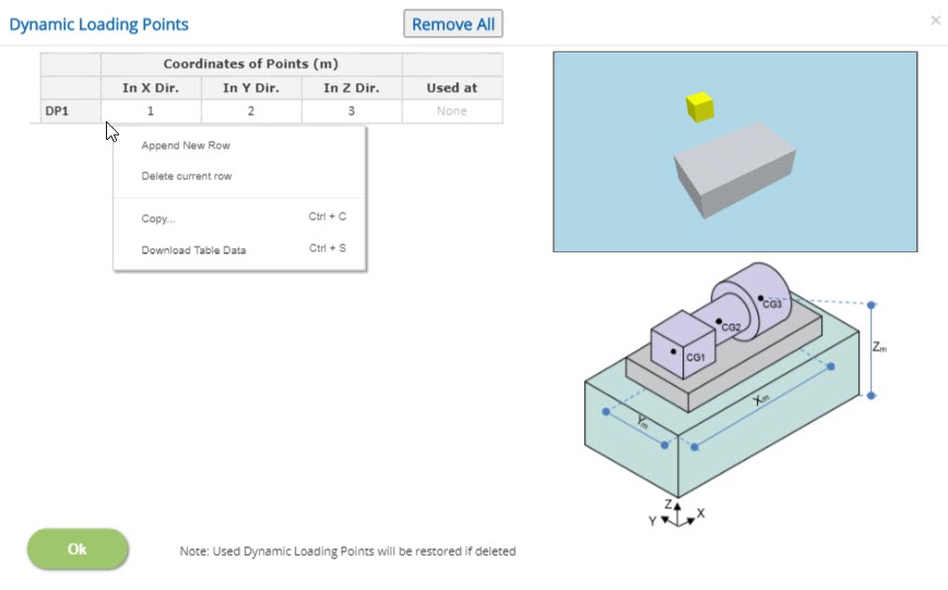 ECDYN Dynamic Loading Points