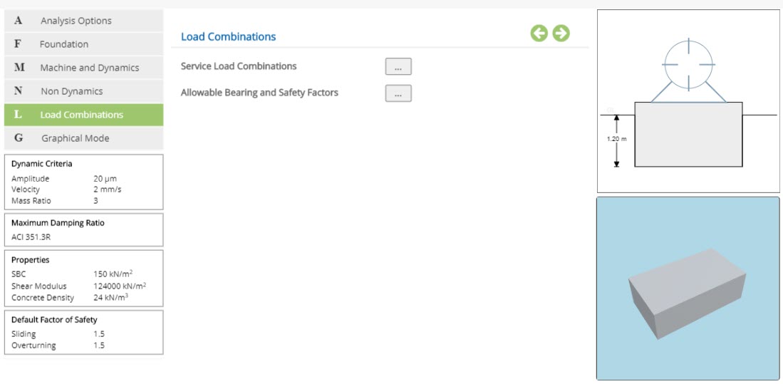 ECDYN Loads and Combinations