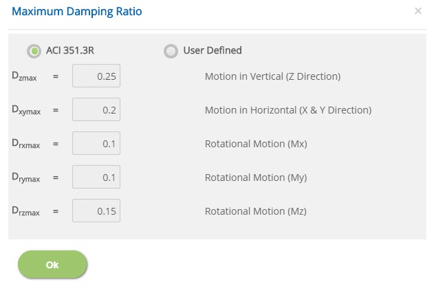 ECDYN Maximum Damping Ratio