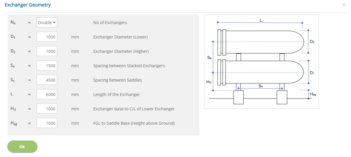 ECHORVES Exchanger / Vessel Geometry
