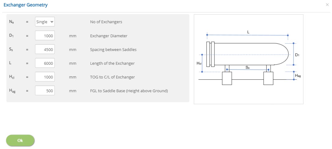 ECHORVES Exchanger / Vessel Geometry