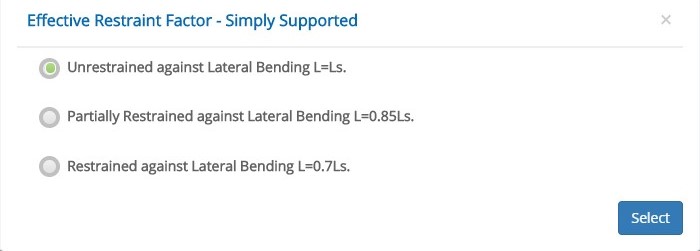 ECMONORAIL Effective Resistance Factor Simply Supported