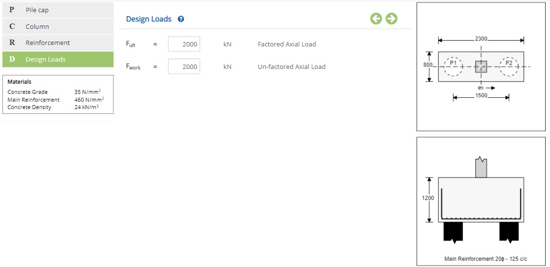 ECTWOPILE Design Loads