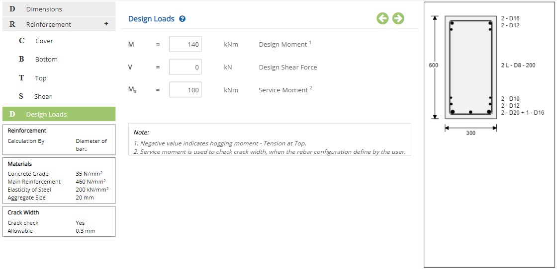 ECBEAM Design Loads