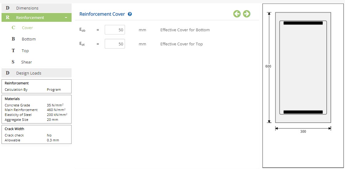 ECBEAM Effective Cover