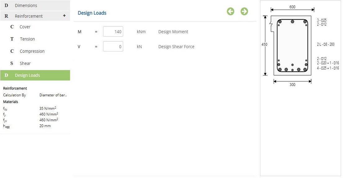 ECFLANGEDBEAM Design Loads