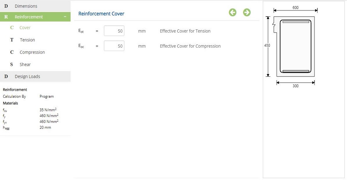 ECFLANGEDBEAM Effective Cover