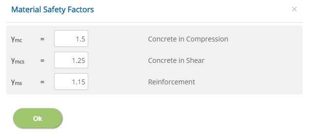 ECSTAIR Material Safety Factors