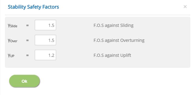 ECTANK Stability Safety Factors