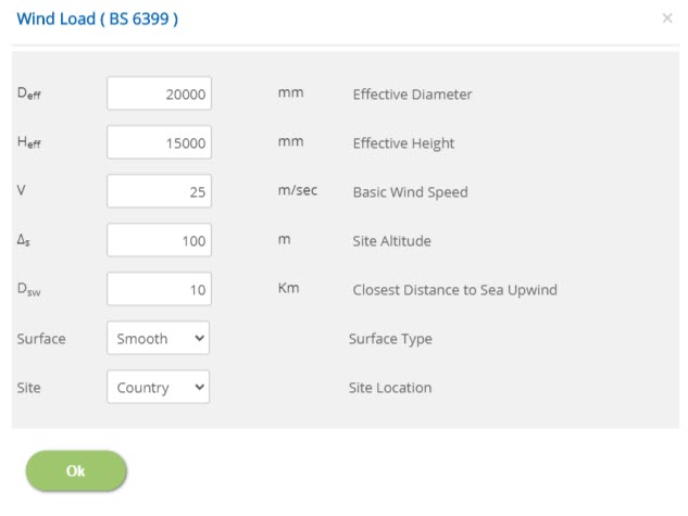 ECTANK Wind Load by Program