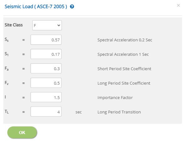 ECVERVESSeismic Load by Program